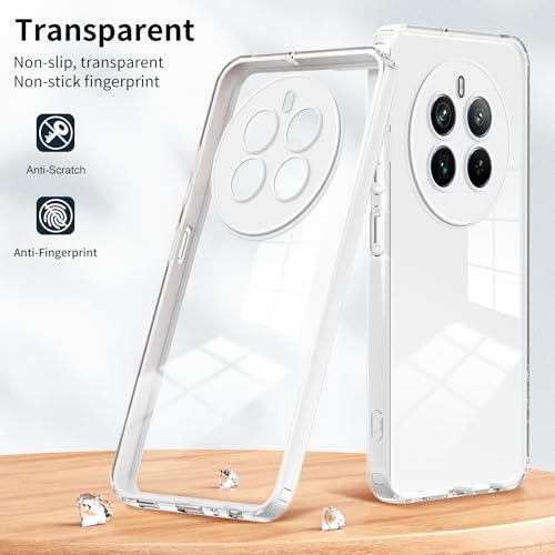 WOKEZ transparent fodral för Realme 12 Pro Plus 5G - Stötsäkert & Färgglatt