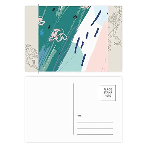 Carte postale Merci pour célébrer vos événements avec le motif fleur abstrait DIYthinker