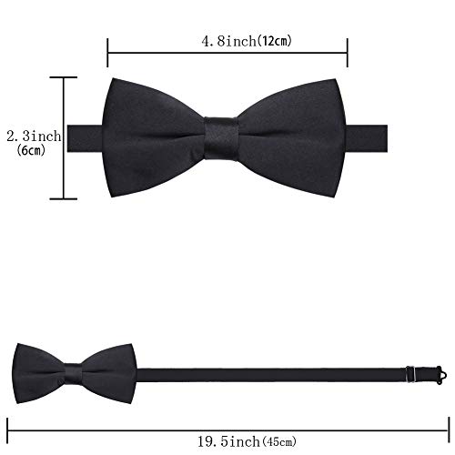Image of AUSKY 8 PACKS Elegant Adjustable Pre-tied Bow Ties for Men Boys (1&4&5&6&8 Pack for option)