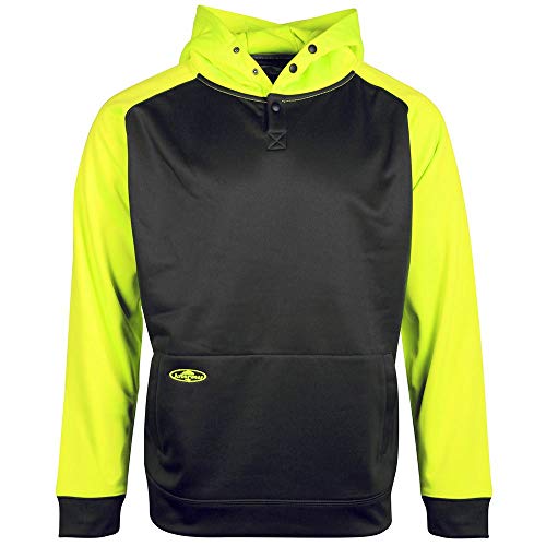 Arborwear Men's 400460 2-Tone Tech Double Thick Pullover Sweatshirt, Black/Safety Yellow - Xl #TOP21