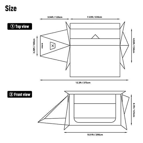 Carpa Hot Tent STOVEHUT 70 con 2 postes y 2 postes de lona miniatura 3