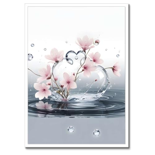 Poster encadré noir Love Splash 50 x 70 cm aux finitions soignées