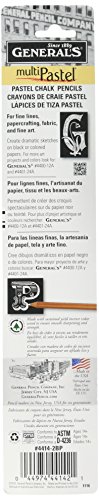 General Pencil 2 Piece Multi-Pastel Chalk Pencils, White #TOP1