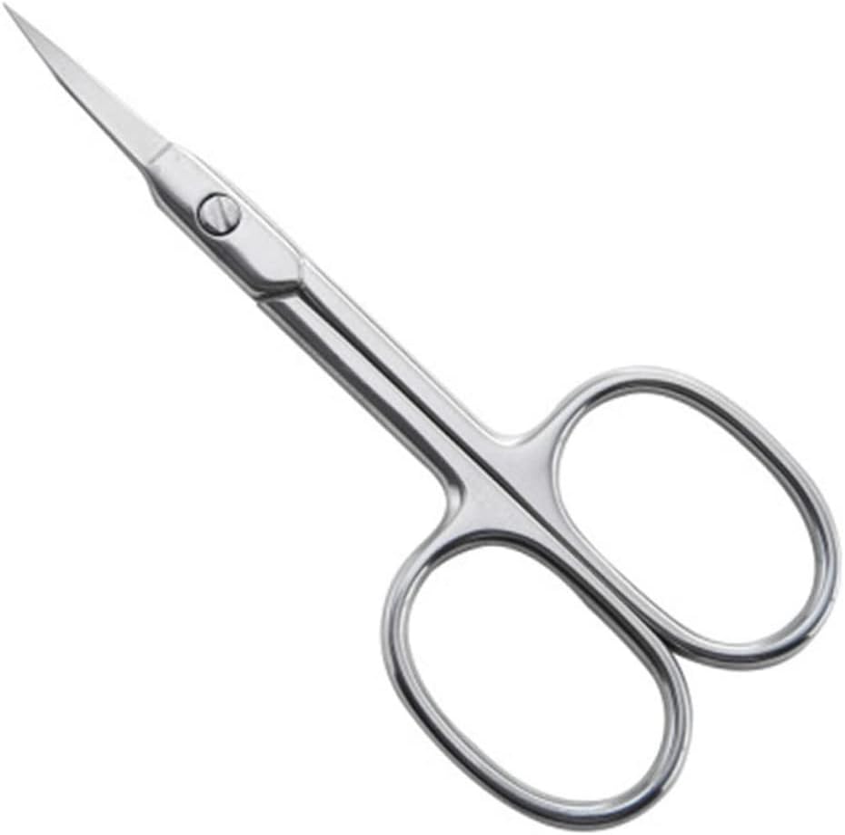 WOONEKY Stainless Steel Beauty Scissors for Eyebrow and Eyelash Grooming Precision Tip Design for Trimming Nose Hair and Facial Hair Comfortable Grip Travel-friendly Grooming Kit