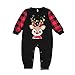 Ensemble de Pyjama de Noël Assorti avec Motif Sapin de Noël Haut et Pantalon vêtements de Nuit pour Hommes Femmes Enfants et Tout-Petits (Noir-1 bébé, 6-12 Months)