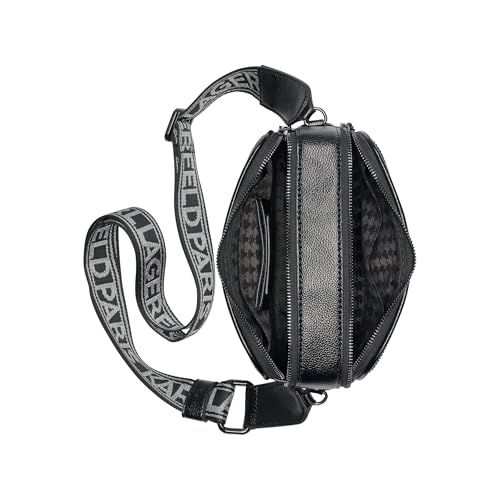 Image of KARL LAGERFELD Women's Maybelle Studded Logo Crossbody, Black /Silver Multi, One Size