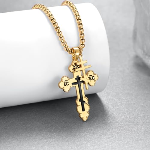 Orthodox Cross Necklace/Caravaca Cross Necklace 925 Sterling Silver Eastern Orthodox Pendant Cruz De Caravaca Jewelry Gifts for Men Women2