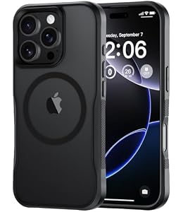 Diverbox for iPhone 16 pro max Case,Compatible with MagSafe,Translucent Matte Shockproof Anti-Slip Anti-Fingerprint Pocket-Friendly Phone Case for iPhone 16 Pro Max (Black)