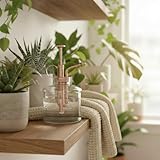 Purism Style Plant Mister- Glass Bottle & Brass Sprayer (Clear & Rose Gold)