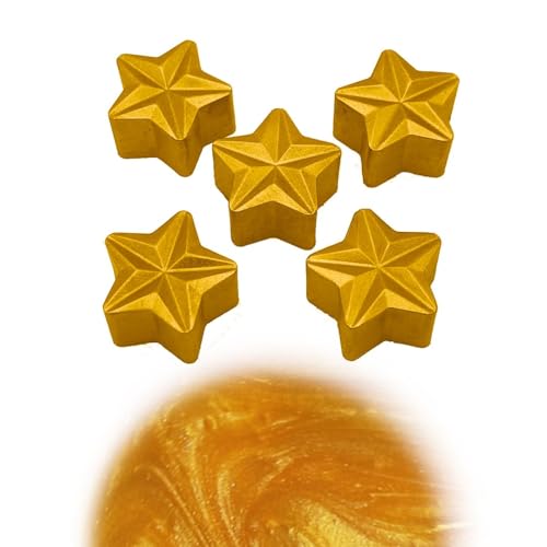 WonderWax Weihnachts Duftstern 5er Set Wachsmelt Duftwachs Raumduft für Duftlampen Soja Wachs Melts Duftmelt Aroma Wellnes Kerzen Wärmer Pfirsich Pistaziencreme