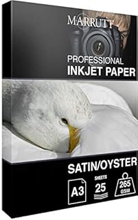 Marrutt 265gsm Pro Photo Satin/Oyster Inkjet Paper: A3-25 Sheets