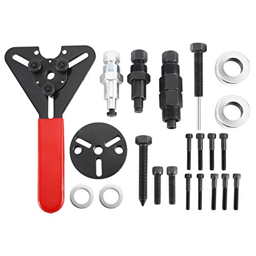 BTSHUB 21pc A/C Clutch Removal & Installation Kit Air Conditioner Clutch Holding Tool Set