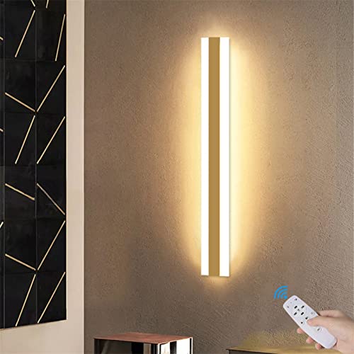 Apliques de pared LED interior de diseño minimalista dorado con tono regulable