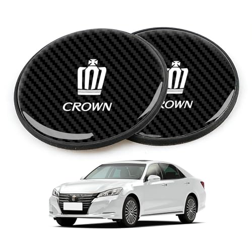 【InnoWave】クラウン 専用 車コースター 2枚セット CROWN クラウン 210系 220系 コースター 滑り止め 振動防止 丸型 シンプル 黒の商品画像（Amazon）