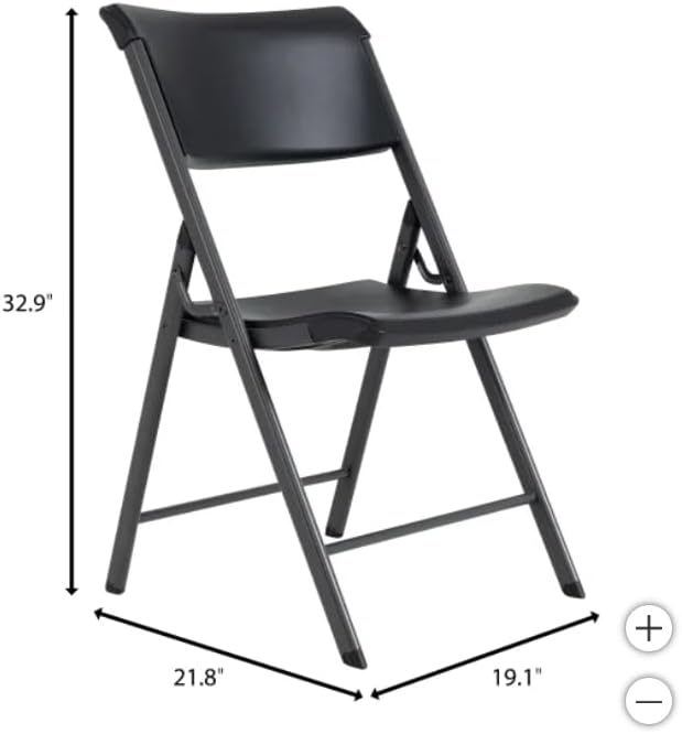 Miniatura 3 de Silla plegable, color negro (paquete de 4) Vida útil