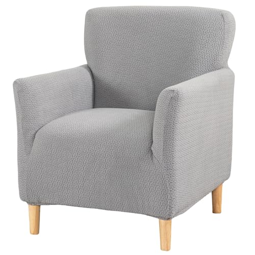 Banquet Armchair Slipcover Stretch Jacquard Chair Covers 1-Piece Armchair Sofa Covers Soft Arm Chair Cover Removable Washable Single Couch Covers Furniture Protector for Living Room - Set of 1