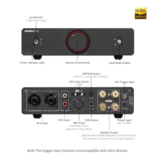 Image of AIYIMA A20 TPA3255 Fully Balanced Stereo Amplifier with XLR,HPF