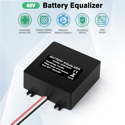 Batterie-Equalizer 24V Batteries Balancer 2x24V Battserie Equalizer für Blei Säure Lithium Lonen Nickel Metallhydrid Lithium Eisen Phosphat Wasserdicht IP67 HA02-2S24V