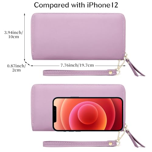 Image of GEEAD Custom Design Wristlet Wallets for Women PU Leather RFID Blocking Wallet