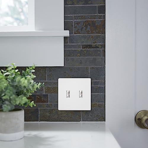 Placa de pared Lutron FW-2-AL con acabado arquitectónico preciso de dos elementos 3