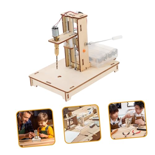 Mini perceuse de bureau kit miniature éducatif et kit de perçage manuel portable DIY - 7