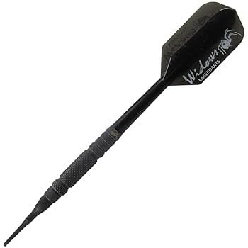 LASERDARTS　BLACK WIDOWS　20ｇ Laserdart Black Widow Fixed Steel Tip Dart - Knurled