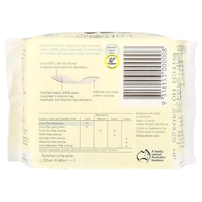 Cottons Pantyliners 100% Cotton Cover 24's