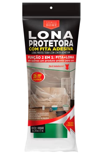 Lona Protetora com Fita Adesiva (2,40m x 11m) - 26m2 | Premium Home (Ref.: 495)