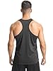 Ymmchy Men's Sleeveless Tank Tops Gym Vest Top Workout Y-Back Tanks Bodybuilding Vests Dry-Fit T Shirt 3 Pack Black/DB/Wine Red XXL #3
