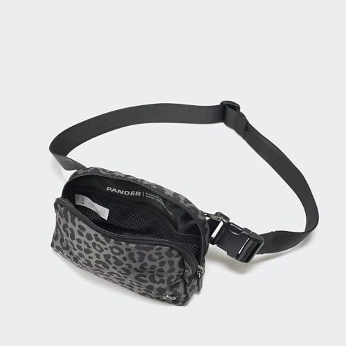 Image of Pander Two Way Zipper Fanny Pack Nylon Everywhere Belt Bag for Women, Water Repellent Waist Packs, Crossbody Bags with Adjustable Strap (Grey Leopard)