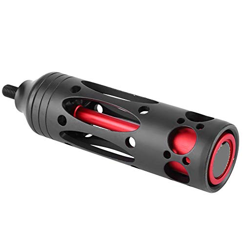 Zerone Archery Alloy Bow Stabilizer,Univesal Metal Archery Shock Absorber, Compound Bow Stabilizer Vibration Damper (Black Red) #TOP7