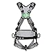 MSA 10195148 V-FIT Construction Harness, Extra Small, Back & Hip D-Rings, Tongue Buckle Leg Straps, Shoulder Padding