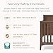 Delta Children Kendall 6-in1 Convertible Crib - Converts from Baby Crib to Toddler Bed, Daybed, Sofa Bed and Full-Size Bed with and Without Footboard, Fits Full-Size Crib Mattress, Teak Brown
