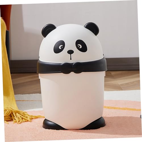Caneca de basura rectangular pequeña con tapa miniatura 3