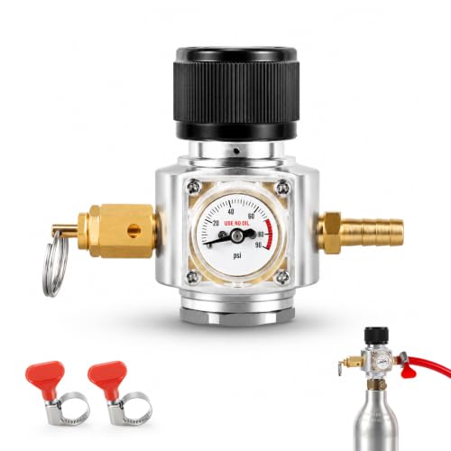 Image of Mini Co2 Regulator 90 PSI Soda Keg Regulator TR21-4 Thread for Co2 Cylinder