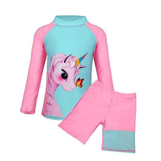 Harry Bear Mädchen Einhorn Zweiteiliger Badeanzug Violett 122 6 Suyye Zweiteilige Badeanzüge für Mädchen mit Rashguard und Tankini für Kinder - Pink - 5-6 Jahre