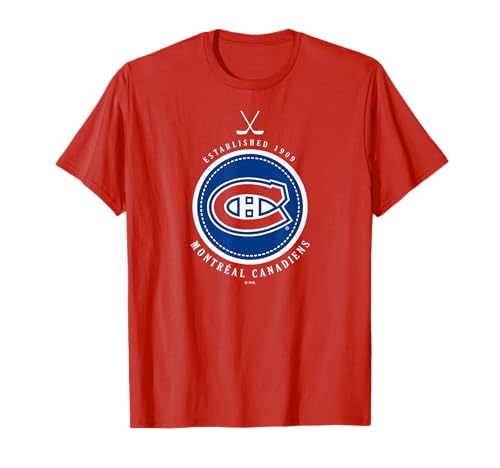 Montreal Canadiens Est 1909 Red Officially Licensed T-Shirt