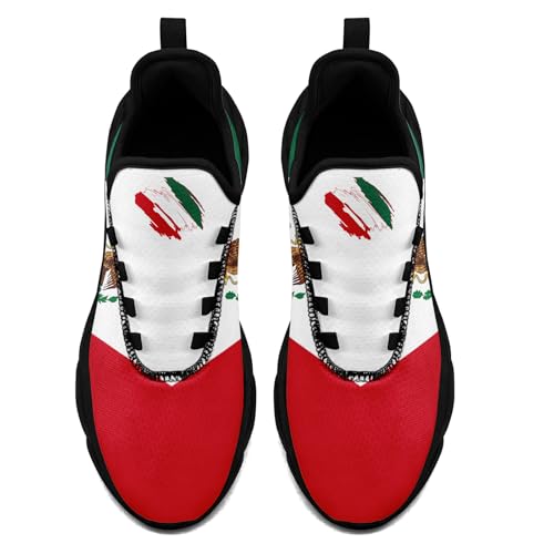 Fashion Mexico Flag Sneakers for Men Women Mesh Lightweight Breathable Stylish Mexican Sports Athletic Shoes3