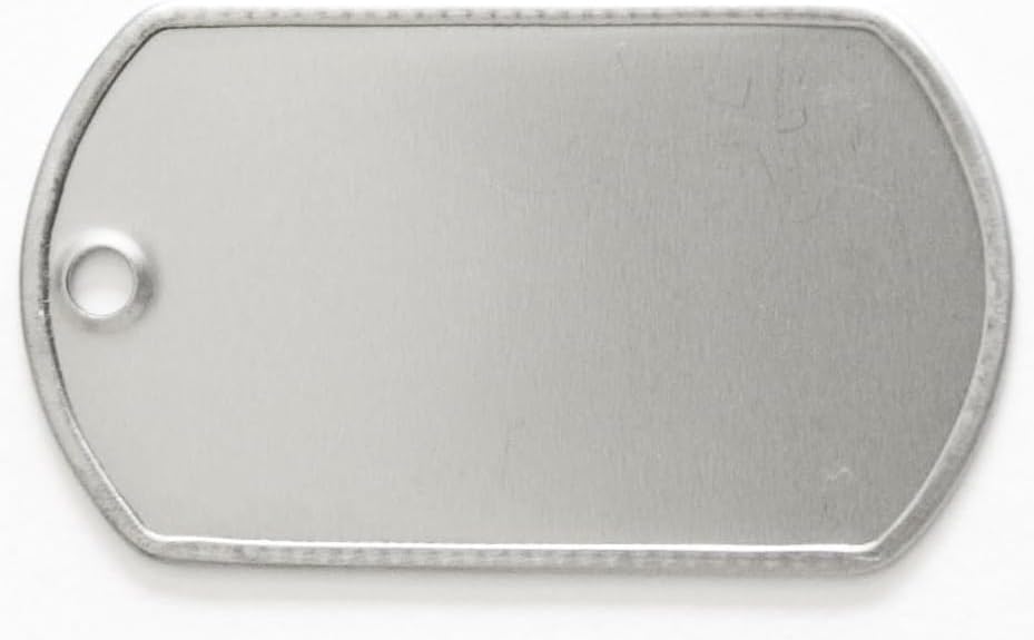 ARMYU Matte Stainless Steel Military Spec Dog Tags Blank
