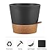 FaithLand 2-Pack 10 Inch Planter Pots for Indoor Outdoor Plants, Self Watering Flower Pots with Deep Reservoir, Black with Terracotta …