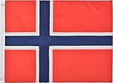 Green Grove Products Norway Flag 2' x 3' Ft 210D Nylon Premium Outdoor Norwegian Flag