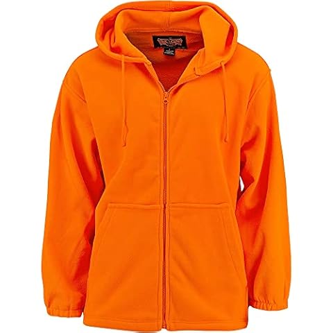 TrailCrest by Treel Chambliss Full Zip Safety Blaze Orange Sweatshirt Hoodie, XL Cover