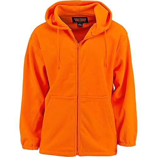 TrailCrest by Treel Chambliss Full Zip Safety Blaze Orange Sweatshirt Hoodie