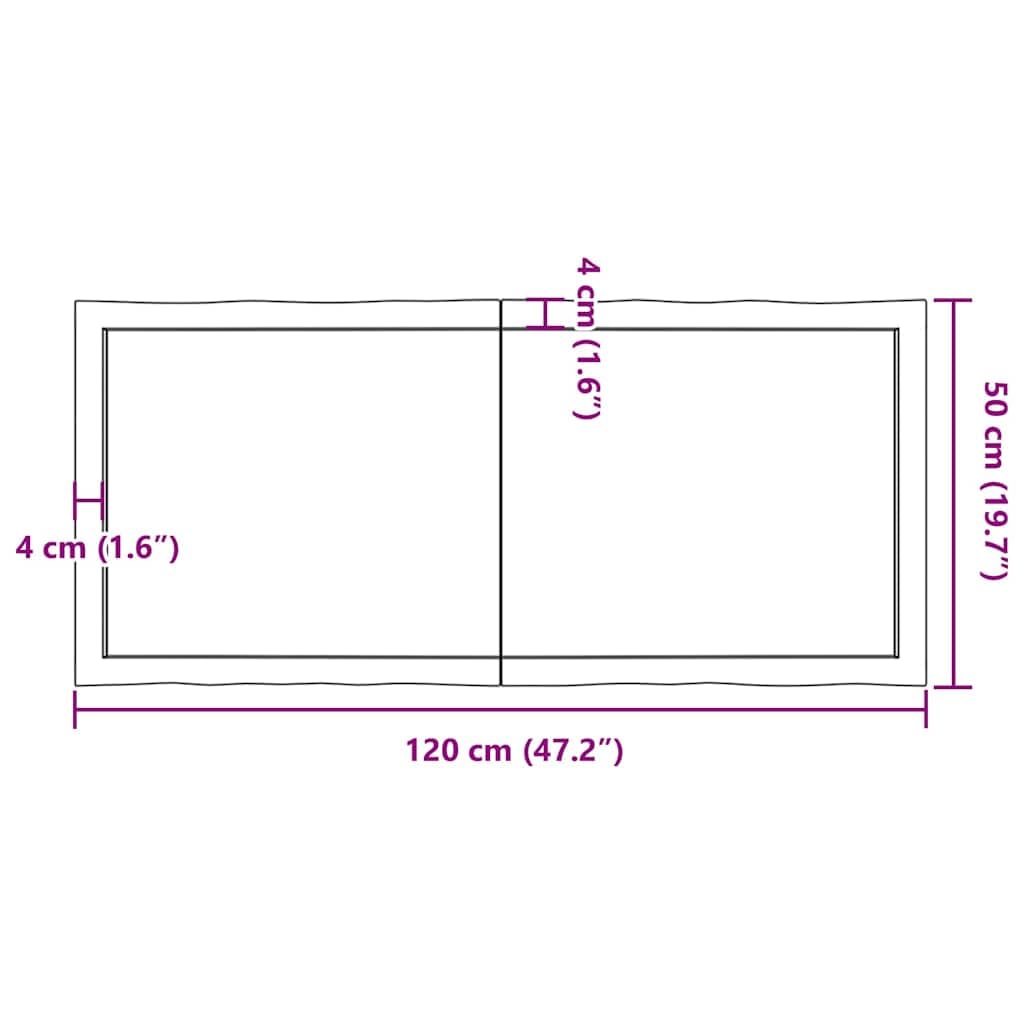 vidaXL Tablero de Mesa, Superficie de Estantería, Balda de Repuesto Reemplazo, Tablero de Bricolaje Comedor, Madera Tratada Borde Vivo Marrón