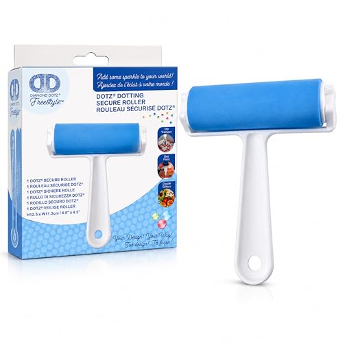 DIAMOND DOTZ Diamond Painting Roller Tool Secure Rubber Brayer & Roller for Diamond Art Vinyl Crafting & Drill Adhesion Accessories