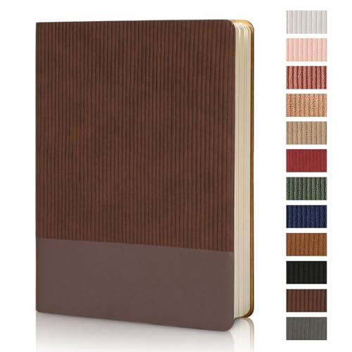 Image of Lined Journal Notebook for Work College Ruled Notebook 5.79 inch x 8.27 inch A5 PU Leather Daily Journaling Notebook 216 Pages for Women Men Daily Writing Business School Travel Gift (Coffee)