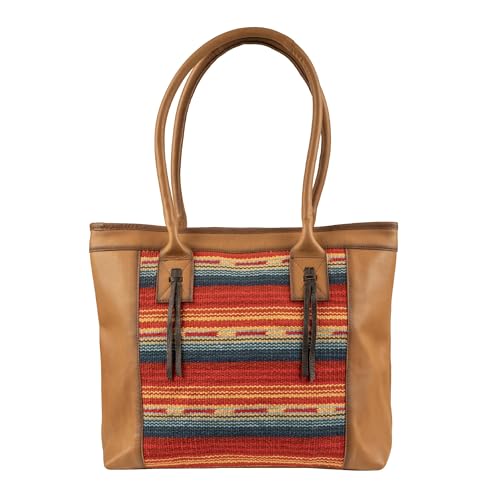 Bolso Tote de cuero con múltiples bolsillos estilo western miniatura 4