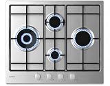 Candy Idea Piano Cottura a Gas 4 Fuochi, Bruciatore Doppia Corona 4000W, Griglie Smaltate Lavabili in Lavastoviglie, Acciaio Inox, Sicurezza Gas, AxLxP 0,8x59,5x51 cm - CHW6D4WX