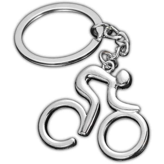 Llavero ciclista metálico, bicileta en línea, diseño de ciclistsa de metal, bici, conductor bicicleta