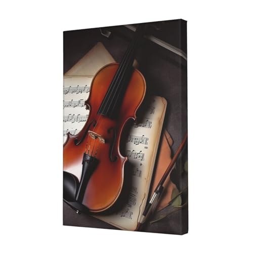 Partition de violon impression sur toile déco salon et bureau 30x45 cm